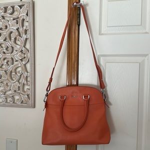 Furla leather Orange ( Coral ) handbag/crossbody bag